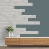 Funlife Silver Sand Wood Stripe Stair Sticker, Peel and Stick Staircase Decals, Self-Adhesive Waterproof Stair Riser Stickers, 7.87"x118.1"