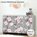 Funlife®|Flower Rose Malm Dresser Sticker