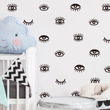 Funlife®|Stick Figure Eyes Play Room Wall Sticker