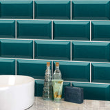 Funlife®|Turquoise Terrazzo  Wall Tile Sticker