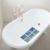 funlife 3D Stereoscopic Blue Mosaic DIY Anti Slip Safety Shower Bath Tub Decal Stickers Bathtub Appliques 6 Pcs 5.9" X 5.9" BathS008