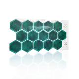 funlife 66 Sheets 3D Peel and Stick Tile Stickers, Self-Adhesive Subway Wall Sticker on Tiles for Kitchen Backsplash, Emerald Green Hexagon, 30X15CM