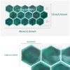 funlife 66 Sheets 3D Peel and Stick Tile Stickers, Self-Adhesive Subway Wall Sticker on Tiles for Kitchen Backsplash, Emerald Green Hexagon, 30X15CM