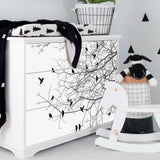 Funlife®|Tree & Bird Malm Dresser Sticker