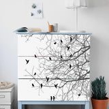 Funlife®|Tree & Bird Malm Dresser Sticker