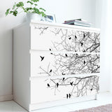 Funlife®|Tree & Bird Malm Dresser Sticker