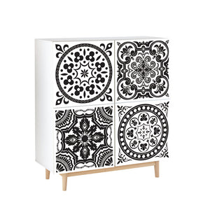 Funlife®|Pure Black and White Pattern Kallax  Expedit Sticker