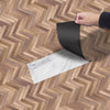 Funlife Herringbone Texture Stripe Stair Sticker, Peel and Stick Staircase Decals, Self-Adhesive Waterproof Stair Riser Stickers, 7.87"x118.1"