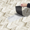 Funlife Light Chevron Stripe Stair Sticker, Peel and Stick Staircase Decals, Self-Adhesive Waterproof Stair Riser Stickers, 7.87"x118.1"
