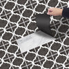 Funlife Zahara Black Stripe Stair Sticker, Peel and Stick Staircase Decals, Self-Adhesive Waterproof Stair Riser Stickers, 7.87"x118.1"