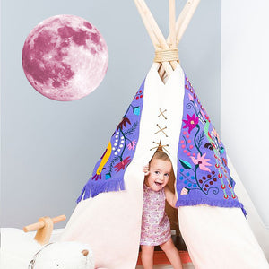 Funlife®|Glow in The Dark Moon Wall Decals, 15.7" x 15.7"  Luminous Sticker