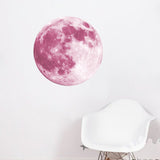 Funlife®|Glow in The Dark Moon Wall Decals, 19.7" x 19.7" Luminous Sticker