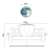 Funlife®|Glow in The Dark Moon Wall Decals, 15.7" x 15.7"  Luminous Sticker