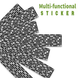 Funlife Black Mosaic Stripe Stair Sticker, Peel and Stick Staircase Decals, Self-Adhesive Waterproof Stair Riser Stickers, 7.08" x39.37"