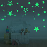 Funlife®|Glow in The Dark Moon Wall Decals, 11.81" x 11.81" Luminous Sticker