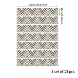 Funlife Gray Lines Stripe Stair Sticker, Peel and Stick Staircase Decals, Self-Adhesive Waterproof Stair Riser Stickers, 7.08"x39.37"