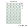Funlife Blue Leaf Stripe Stair Sticker, Peel and Stick Staircase Decals, Self-Adhesive Waterproof Stair Riser Stickers, 7.08"x39.37"