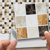 Frosted Marble Mosaic Wall Tile Sticker