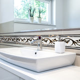 Funlife® | Old Greek Ornament Baseboard Decal Skirting Line Sticker