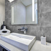 Light Gray Cement Peel and Stick Backsplash | Funlife®  A QUITE PLACE[TM]