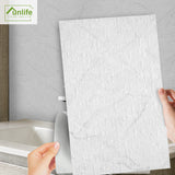 Milk White Embossing Peel and Stick Backsplash | Funlife®  A QUITE PLACE[TM]