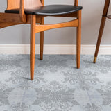 Ice Blue Recoco Botanical Peel and Stick Floor Tiles  | Funlife®  A QUITE PLACE[TM]