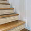 Funlife Camphor Wood Stripe Stair Sticker, Peel and Stick Staircase Decals, Self-Adhesive Waterproof Stair Riser Stickers, 7.87"x118.1"