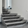 Funlife Dark Cement Stripe Stair Sticker, Peel and Stick Staircase Decals, Self-Adhesive Waterproof Stair Riser Stickers, 7.87"x118.1"
