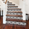 Funlife White Rhombus Stripe Stair Sticker, Peel and Stick Staircase Decals, Self-Adhesive Waterproof Stair Riser Stickers, 7.08"x39.37"