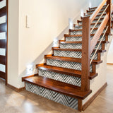 Funlife Gray Lines Stripe Stair Sticker, Peel and Stick Staircase Decals, Self-Adhesive Waterproof Stair Riser Stickers, 7.08"x39.37"