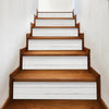 Funlife White Fabric Stair Sticker, Peel and Stick Staircase Decals, Self-Adhesive Stair Riser Stickers