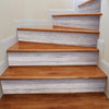 Funlife Color Wood Stripe Stair Sticker, Peel and Stick Staircase Decals, Self-Adhesive Waterproof Stair Riser Stickers, 7.08"x39.37"