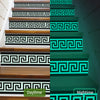 funlife 13 Pieces Self-Adhesive Stair Riser Stickers, Peel and Stick Staircase Decals, Geometric Pattern Waist Lines Wall Border Stickers, 39.37"x6.5"