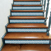 funlife 13 Pieces Self-Adhesive Stair Riser Stickers, Peel and Stick Staircase Decals, Geometric Pattern Waist Lines Wall Border Stickers, 39.37"x6.5"