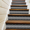 funlife 13 Pieces Self-Adhesive Stair Riser Stickers, Peel and Stick Staircase Decals, Geometric Pattern Waist Lines Wall Border Stickers, 39.37"x6.5"