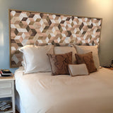 funlife Modern Art Wood Door Decals, Self-Adhesive Sliding Barn Door Sticker, Vinyl Headboard Mural for Home Decor, 30.3"x78.7" Hexagon Geometry
