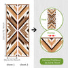 funlife Modern Art Wood Door Decals, Self-Adhesive Sliding Barn Door Sticker, Vinyl Headboard Mural for Home Decor, 30.3"x78.7" Herringbone Woven