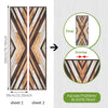 funlife Modern Art Wood Door Decals, Self-Adhesive Sliding Barn Door Sticker, Vinyl Headboard Mural for Home Decor, 30.3"x78.7" Herringbone Woven
