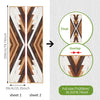 funlife Modern Art Wood Door Decals, Self-Adhesive Sliding Barn Door Sticker, Vinyl Headboard Mural for Home Decor, 30.3"x78.7" Herringbone Woven