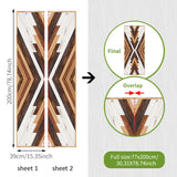 funlife Modern Art Wood Door Decals, Self-Adhesive Sliding Barn Door Sticker, Vinyl Headboard Mural for Home Decor, 30.3"x78.7" Herringbone Woven