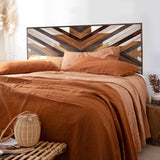 funlife Modern Art Wood Door Decals, Self-Adhesive Sliding Barn Door Sticker, Vinyl Headboard Mural for Home Decor, 30.3"x78.7" Herringbone Woven