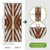 funlife Modern Art Wood Door Decals, Self-Adhesive Sliding Barn Door Sticker, Vinyl Headboard Mural for Home Decor, 30.3"x78.7" Herringbone Woven