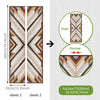 funlife Modern Art Wood Door Decals, Self-Adhesive Sliding Barn Door Sticker, Vinyl Headboard Mural for Home Decor, 30.3"x78.7" Herringbone Woven