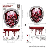 Halloween Horror Skull Wall Sticker, CREEPY NIGHTMARE[TM] | Funlife®