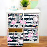 Funlife®|Tropical Flamingo Protea Kallax  Expedit Sticker