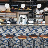 Royal Blue Marble Wall Tile Sticker, AMERICAN STYLE[TM] | Funlife®