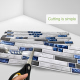 Royal Blue Marble Wall Tile Sticker, AMERICAN STYLE[TM] | Funlife®
