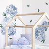 Funlife® | Multi Color Peony Wall Decal, Nursery Decal, Watercolor Flower Wall Sticker, Peel and Stick, Removable