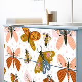 Funlife®|Hand Drawn Butterflies Malm Dresser Sticker