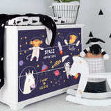 Funlife®|Funny Animals Astronauts Malm Dresser Sticker